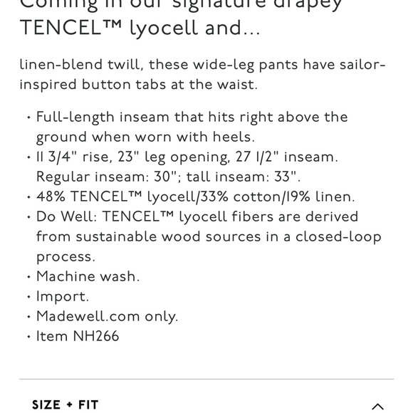 Madewell Harlow Black Petite Wide-Leg Pants - Picture 3 of 5